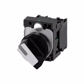 西门子 转换开关,22mm,圆形,塑料,白色,旋钮开关,短柄,2个开关位置O-I,锁定,1S,1NC,螺栓型端子连接,带激光标记；3SU11002BF601MA0ZY19