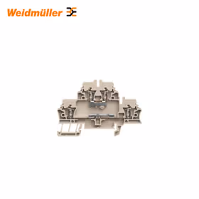 魏德米勒 直通型接线端子,双层端子,弹片联接,2.5mm,500V,20A,米色；ZDK 2.5 EM