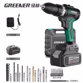 绿林21V无刷手电钻充电锂电钻多功能家用电钻家用电动螺丝刀