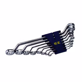 长城精工 8件公制镜抛平板双头高颈梅花扳手组套5.5X7-24X27mm；322108