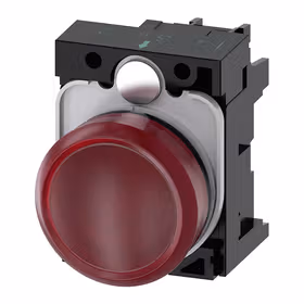 西门子 指示灯,22mm,圆形,塑料,红色,透镜,平滑,带支架,带集成式LED,AC230V,螺栓型端子连接；3SU11066AA201AA0