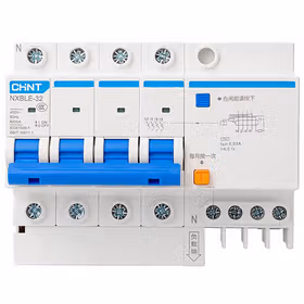 正泰 剩余电流动作断路器；NXBLE-32 4P C10 30mA 6kA