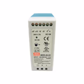 明纬 40W单组输出电源供应器,42台/箱；DRA-40-24