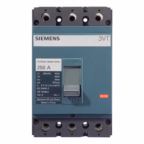 西门子 塑壳断路器 极数3P 额定电流200A 额定极限分断能力50kA；3VT83202EA030BA0