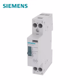 西门子 INSTA接触器0/1自动带2个常开触点,20A,24VAC/DC控制电压；5TT5 20A 2NO 24AC/DC Auto