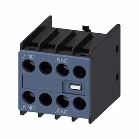 西门子 辅助开关11U,正面,1NO+1NC电流路径1NO,--,1NC,--用于3RH2和3RT2螺栓型端子连接；3RH29111FB11