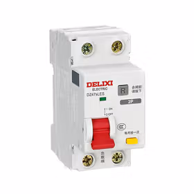 德力西电气 小型漏电保护断路器；DZ47sLE 2P C 6A