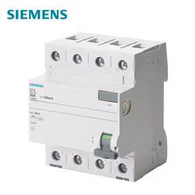 西门子 电磁式剩余电流保护开关 80A 4P 500mA AC；5SV4 AC 500mA 80A 4P
