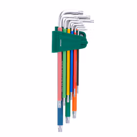 世达 彩虹系列9件特长中孔花形扳手组套；09702CH