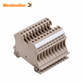 魏德米勒 直通型接线端子,螺钉联接,2.5mm,500V,24A,深褐；WDU 2.5/10 BEZ