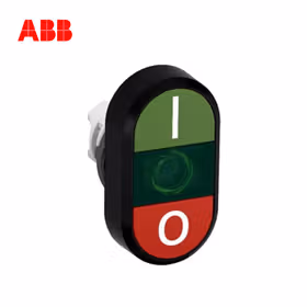 ABB 双头按钮操作头部,绿-绿-红色；MPD2-11G