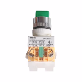 德力西电气 按钮开关；LAY7-20XD/3 24V LED 绿