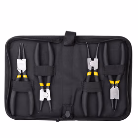 得力 日式卡簧钳四件套铬钒钢   7寸；DL104407