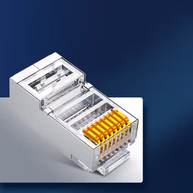 山泽 CKT5100 超五类非屏蔽穿孔式网络水晶头 100个