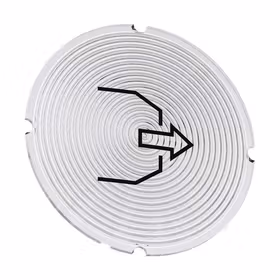 西门子 铭板适用于发光按钮,圆形,乳白色,带黑色文字,带图形符号：吹气；3SU19000AB710RS0