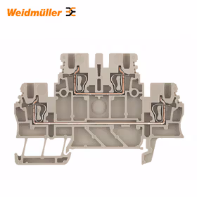 魏德米勒 直通型接线端子,双层端子,弹片联接,1.5mm,500V,17.5A,深褐；ZDK 1.5