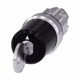 西门子 CES钥匙开关,22mm,金属,高光,锁闭编号SSG10,附带2把钥匙,3个开关位置,锁定,拔出钥匙I+O+II；3SU10505BL110AA0