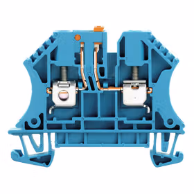 魏德米勒 电流测试端子,螺钉联接,4mm,400V,32A,可翻转,蓝色；WTR 4 BL