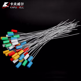 卡夫威尔钢丝封条扎带 物流集装箱货柜防盗铅封锁扣50根装 300mm OT4325A
