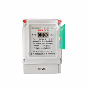 德力西电气 单相电子式预付费电能表；DDSY606 220V 1级 5(20)A 带485
