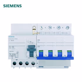 西门子 ET-5SN国产 电子式剩余电流保护断路器 40A 4P C 6kA 30mA AC；5SU9/SN AC 30 mA 4P 6KA C40