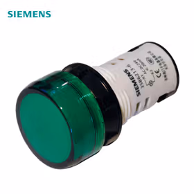 西门子 一体型信号灯,22mm,塑料,圆形,集成LED,125VAC/DC绿色；3SB6210-6AB40-1AA0