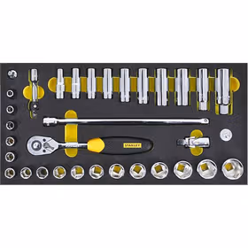 史丹利 EVA工具托组套-33件3/8"系列套筒；90-030-23