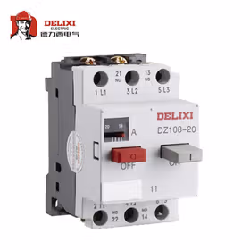 德力西电气 电动机断路器；DZ108-20/11 12.5A英文标牌