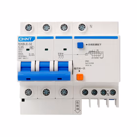 正泰 剩余电流动作断路器；NXBLE-32 3P+N C6 30mA 6kA