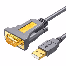 绿联(UGREEN) USB转串口DB9 RS-232公对公线PL2303芯片镀金接口串口打印机适用 附驱动盘1.5米彩盒包装；20211