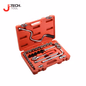 捷科(jetech) 32件12.5mm(1/2")公制六角套筒组件；SK1/2-32SP