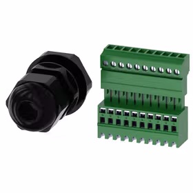 西门子 米制螺纹套管接头M25为了引入圆电缆,引入IO-Link壳体,用于塑料或金属壳体带4-6个指令位,包含10芯接线插头用于IO-Link模块；3SU19000JD100AA0