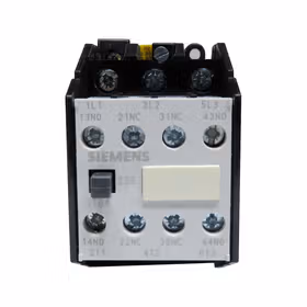 西门子 接触器AC50/60HZ,24V 22A 11kW 辅助触点：2个常开触点+2个常闭触点,规格1螺纹连接；3TB43220XC2