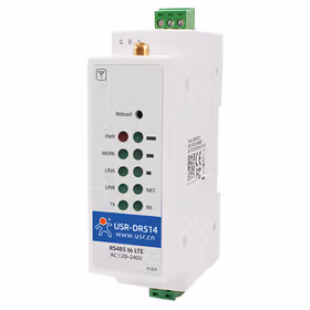 有人(LonHand) 工业级4G导轨式 dtu无线数据传输设备 全网通外壳V0级阻燃 USR-DR514