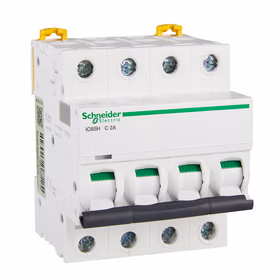 施耐德电气 小型断路器；iC65H 4P C2A