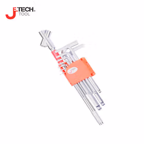 捷科(jetech) 9支装带接杆球头镀铬套装内六角扳手1.5-10mm；BL-C9+1
