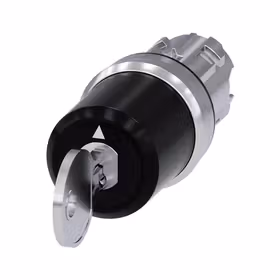 西门子 CES钥匙开关,22mm,金属,高光,锁闭编号SSG10,附带2把钥匙,3个开关位置,锁定,拔出钥匙O；3SU10505BL010AA0