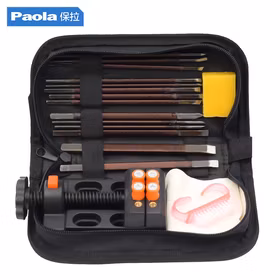 保拉(Paola) 雕刻刀19件套工具包 手工篆刻刀印章刻石刀文玩雕刻木工雕刻工具组套2071