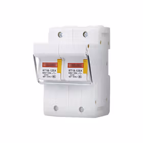 德力西电气 圆筒形帽熔断器带灯底座；RT18-125X 2P 座