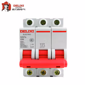德力西电气 微型断路器；DZ47s C型 3P 63A