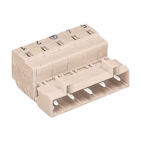 万可(WAGO) 1线针型连接器,100%防插错保护,突出的接地插针,直接印制标记,2.5mm,焊针间距7.5mm,3极,浅灰；723-603/000-042