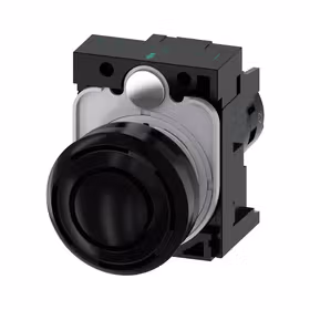 西门子 蜂鸣器,紧凑型22mm,圆形塑料,黑色,连续音频,声压最小值90db./10cm,带支架,工作电压AC/DC24V；3SU12006KB101AA0