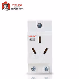 德力西电气 HDXE导轨插座；HDXE 插座 三插 16A