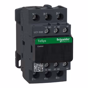 施耐德电气 进口TeSys D系列三极交流接触器,32A,440V,50/60Hz；LC1D32R7