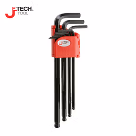 捷科(jetech) 9支套装球头黑色特长内六角扳手1.5-10mm,；BL-B9