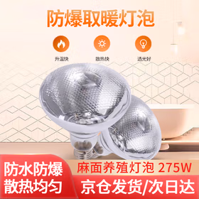 远波 工厂农场畜牧家禽养殖保温灯泡防爆防水加热取暖E27螺口灯泡 麻面养殖灯泡 275W（京仓发货）