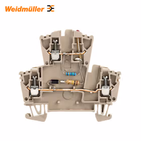 魏德米勒 W系列,直通型接线端子,双层端子,额定横截面:2.5mm,螺钉联接；WDK 2.5 GL 330K 230VAC