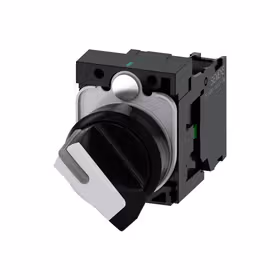 西门子 转换开关,22mm,圆形,塑料,白色,旋钮开关,短柄,2个开关位置O-I,锁定,1S,螺栓型端子连接；3SU11002BF601BA0