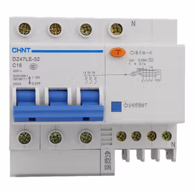 正泰 漏电微型断路器；DZ47LE-32 3P+N C16 30mA