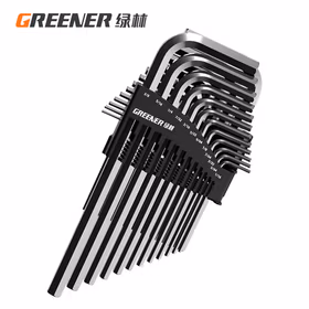 绿林内六角扳手万能工具套装六角螺丝刀【公英制平头】内六角25件套